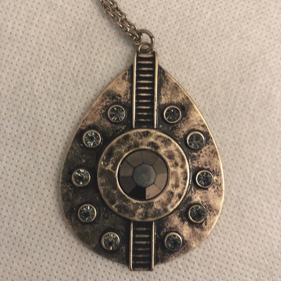 Antique gold boho necklace - Picture 5 of 8